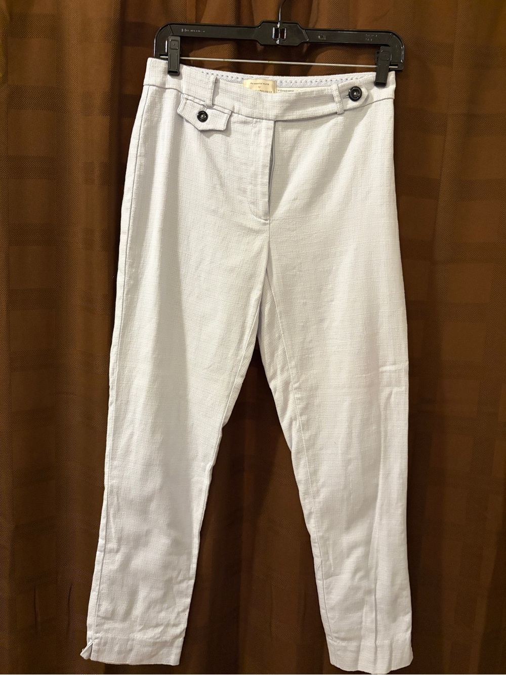 Anthropologie The Essential Slim linen pant size 0 pale blue